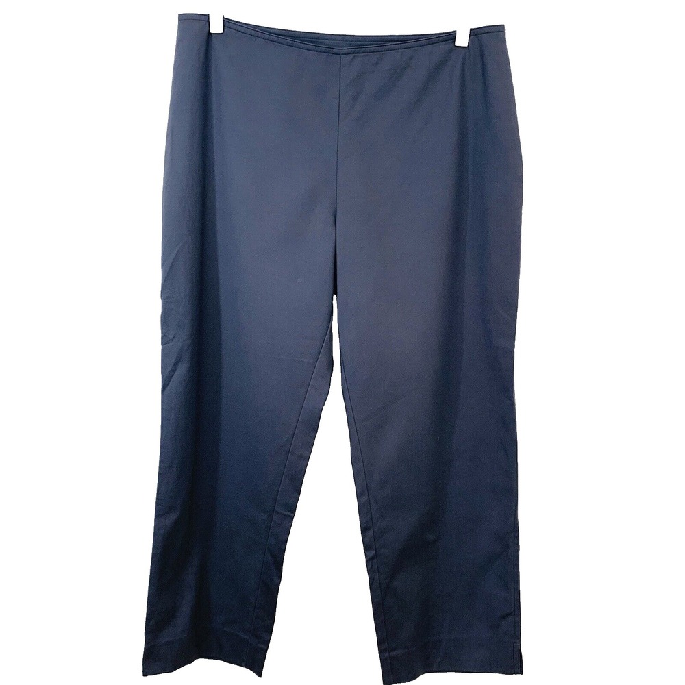 ST John Pants Capri Split Hem Woman 10 Crop Stretch Side Zip Lightweight Classic